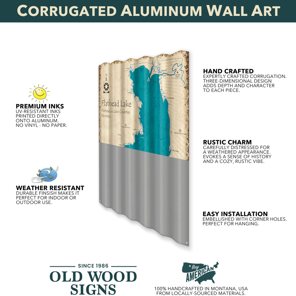 Lake George, New York - Corrugated Metal Wall Art