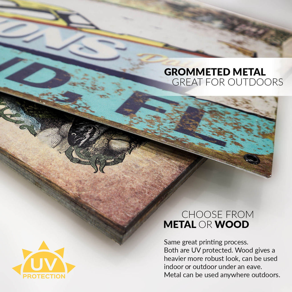 Adirondack Guide Service Vintage Wall Art – Wood & Metal | The Lake George Store