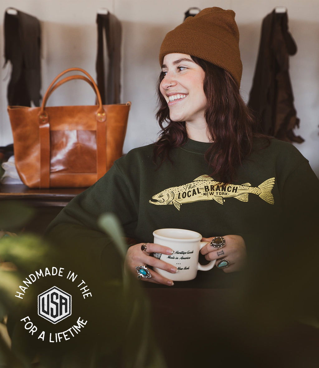 New York Trout Crewneck Sweatshirt — USA Made