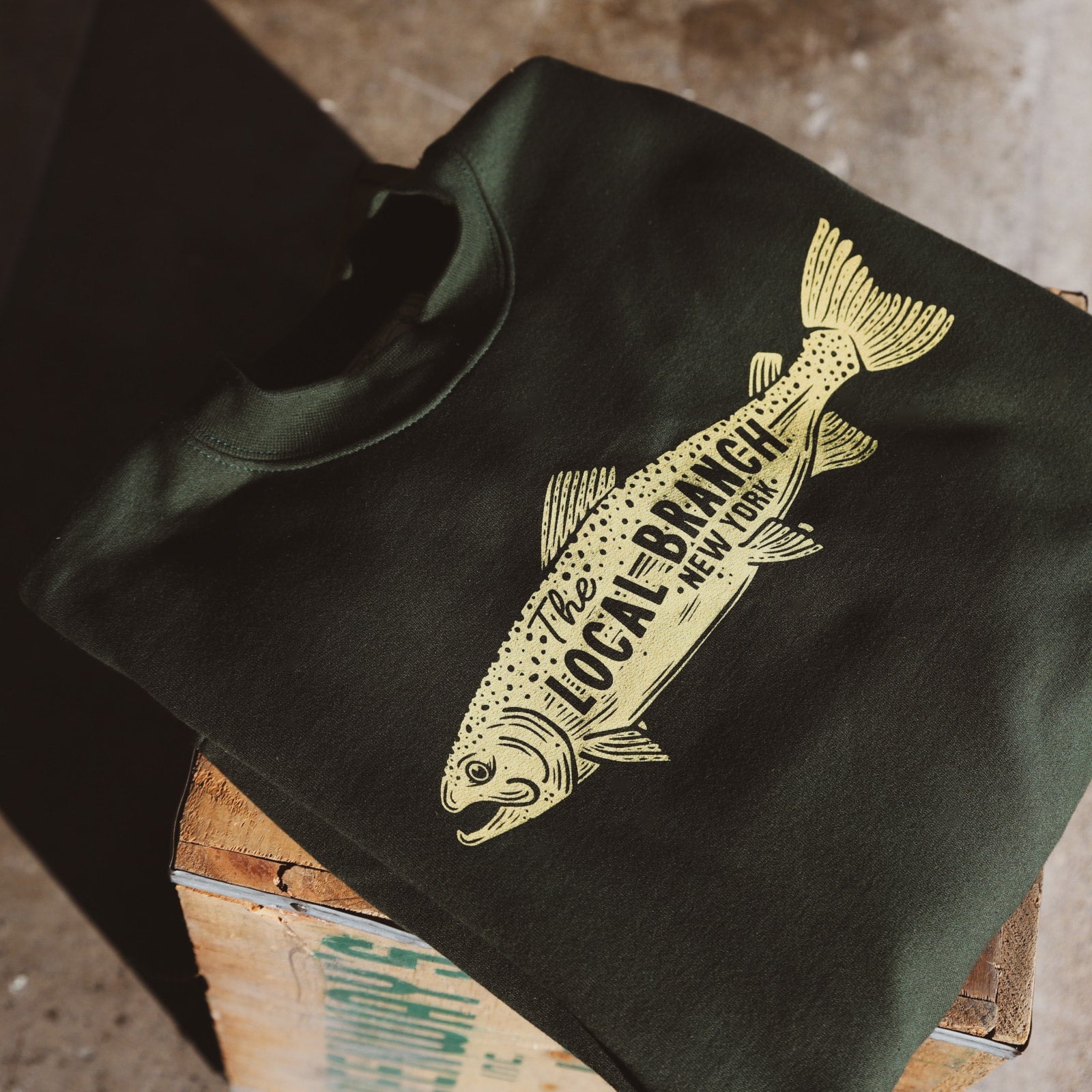 New York Trout Crewneck Sweatshirt — USA Made