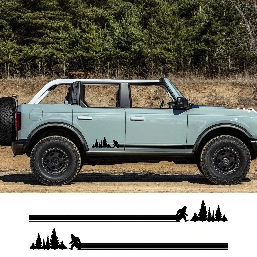 Bigfoot Side Stripe Decal for Ford Bronco (2021–2024) | Waterproof Off-Road Vinyl Graphics