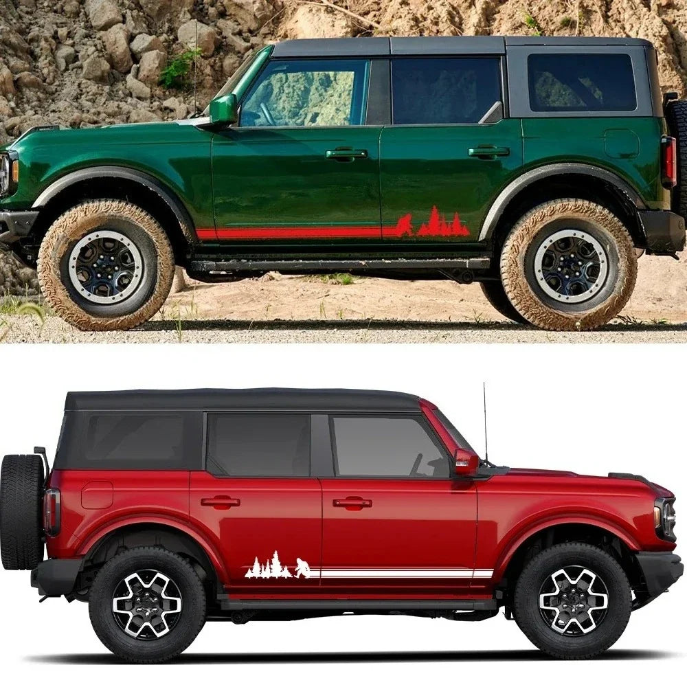 Bigfoot Side Stripe Decal for Ford Bronco (2021–2024) | Waterproof Off-Road Vinyl Graphics