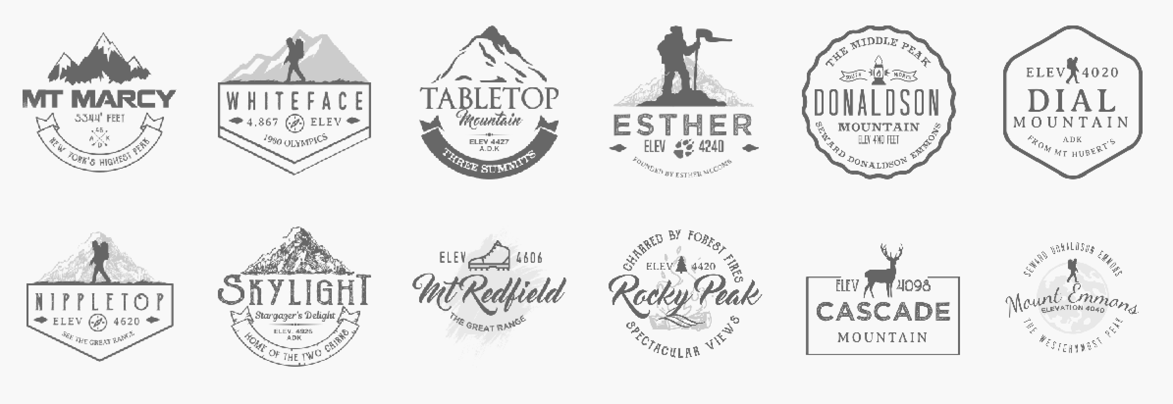 Adirondack Peaks Refrigerator Magnets
