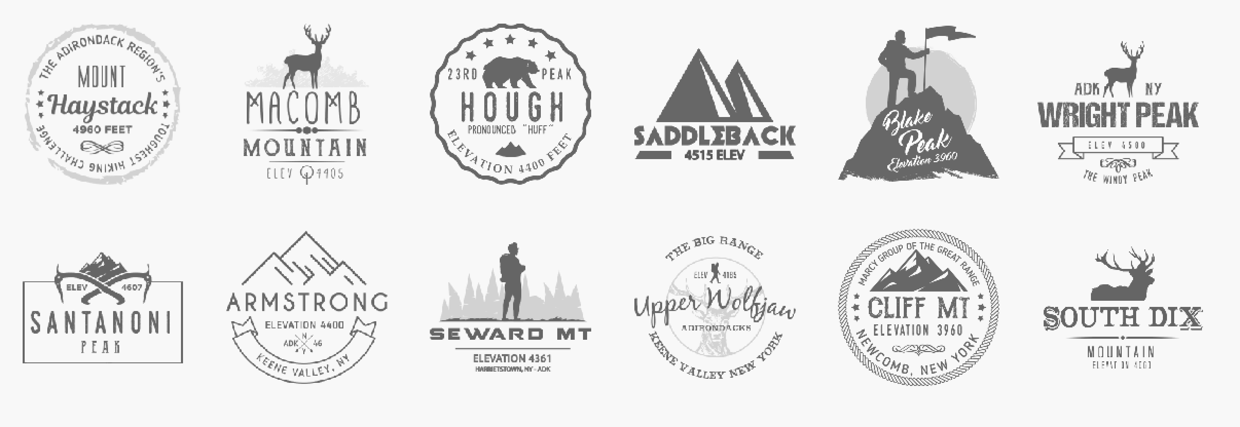 Adirondack 46 Peaks Building Blocks Trackers