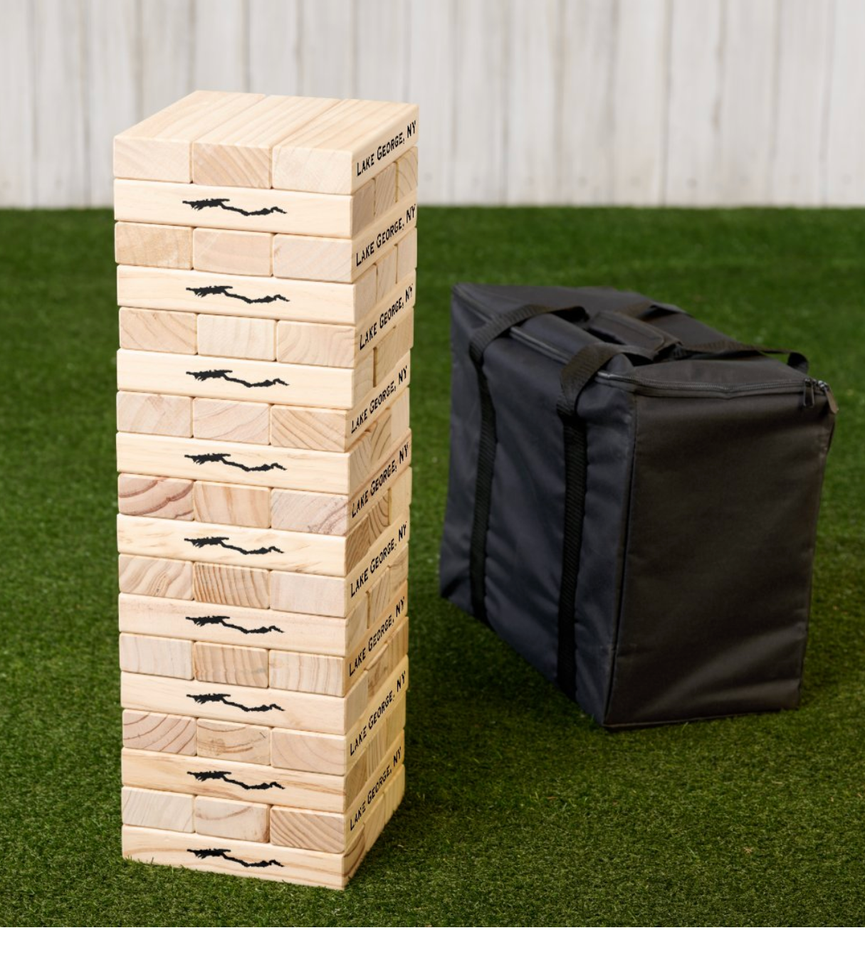 Lake George Giant Jenga Set Front Assembled