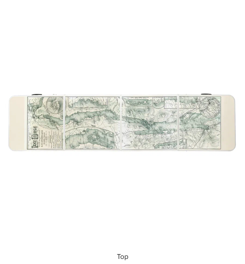 Lake George Beer Pong Table - Stoddard Map - Top