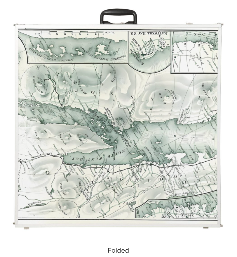 Lake George Beer Pong Table - Stoddard Map - Folded Front