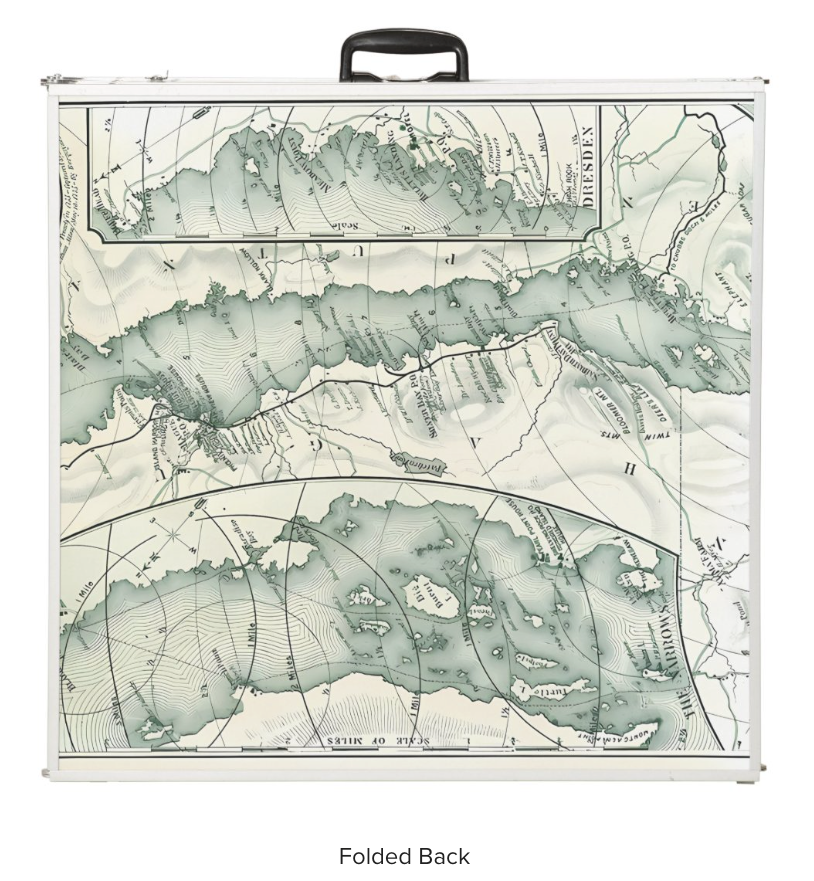 Lake George Beer Pong Table - Stoddard Map - Folded Back
