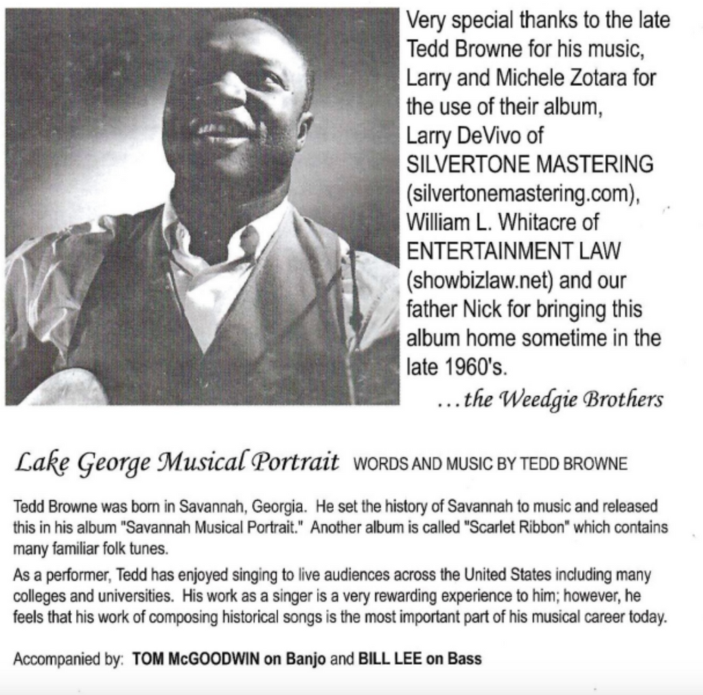 Lake George Musical Portrait Insert 1