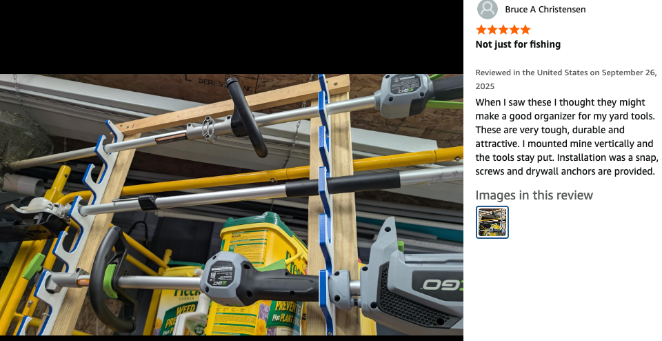 TRAPSKI Premium Fishing Rod Rack — Wall, Ceiling & Boat Mounted