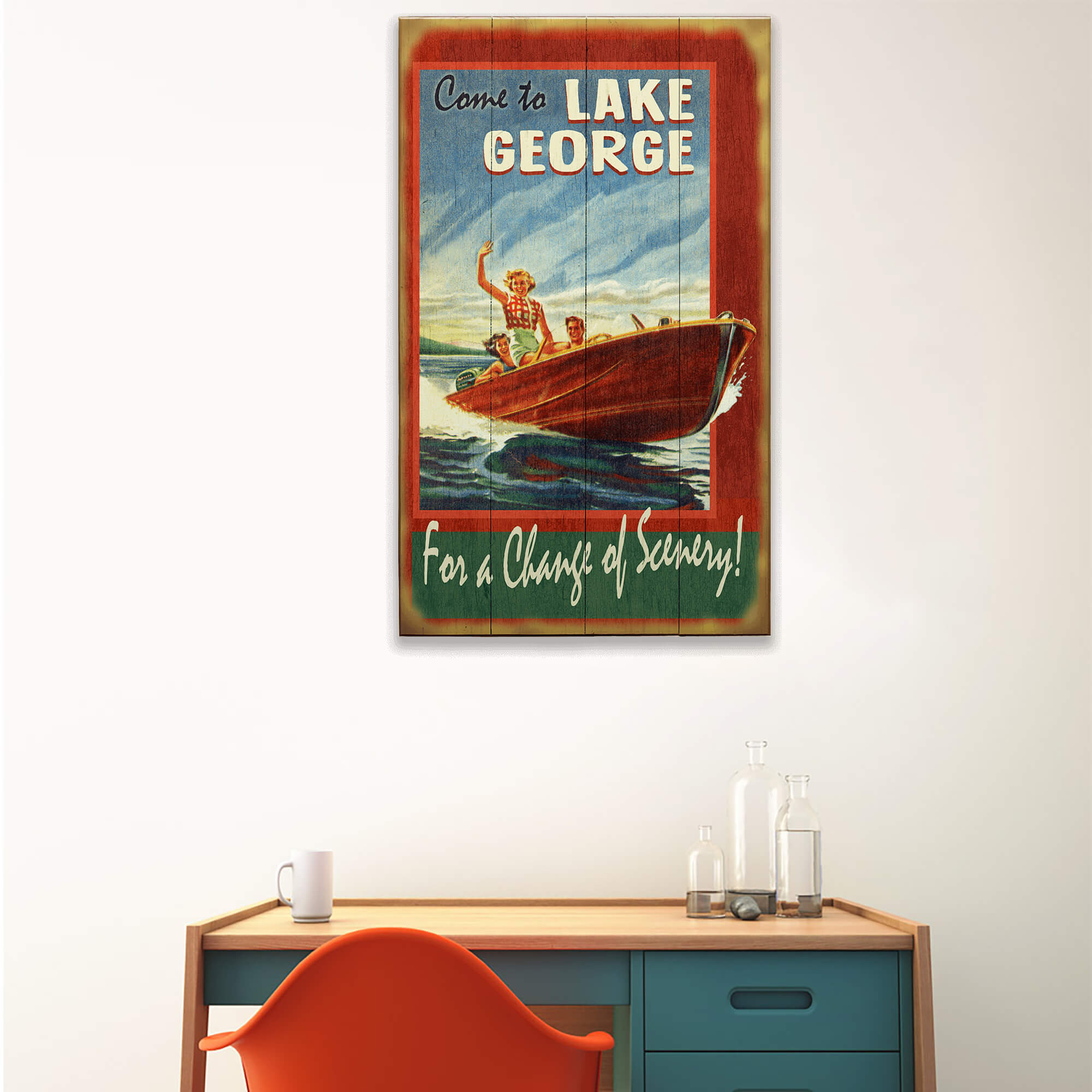 A Change of Scenery on the Water - Wood & Metal Wall Art