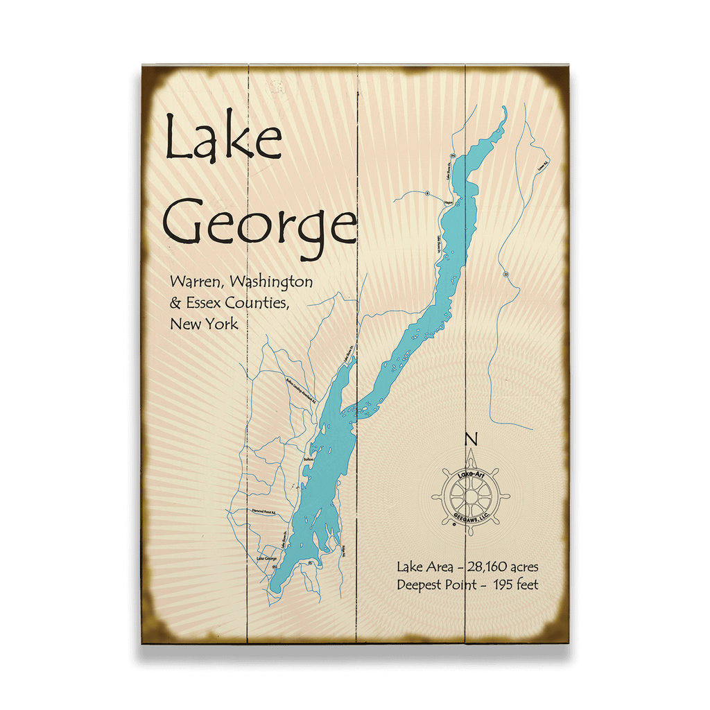 Lake George, New York - Wood & Metal Wall Art