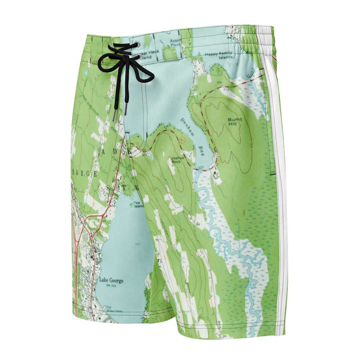 Lake George Vintage Map Men's Board Shorts