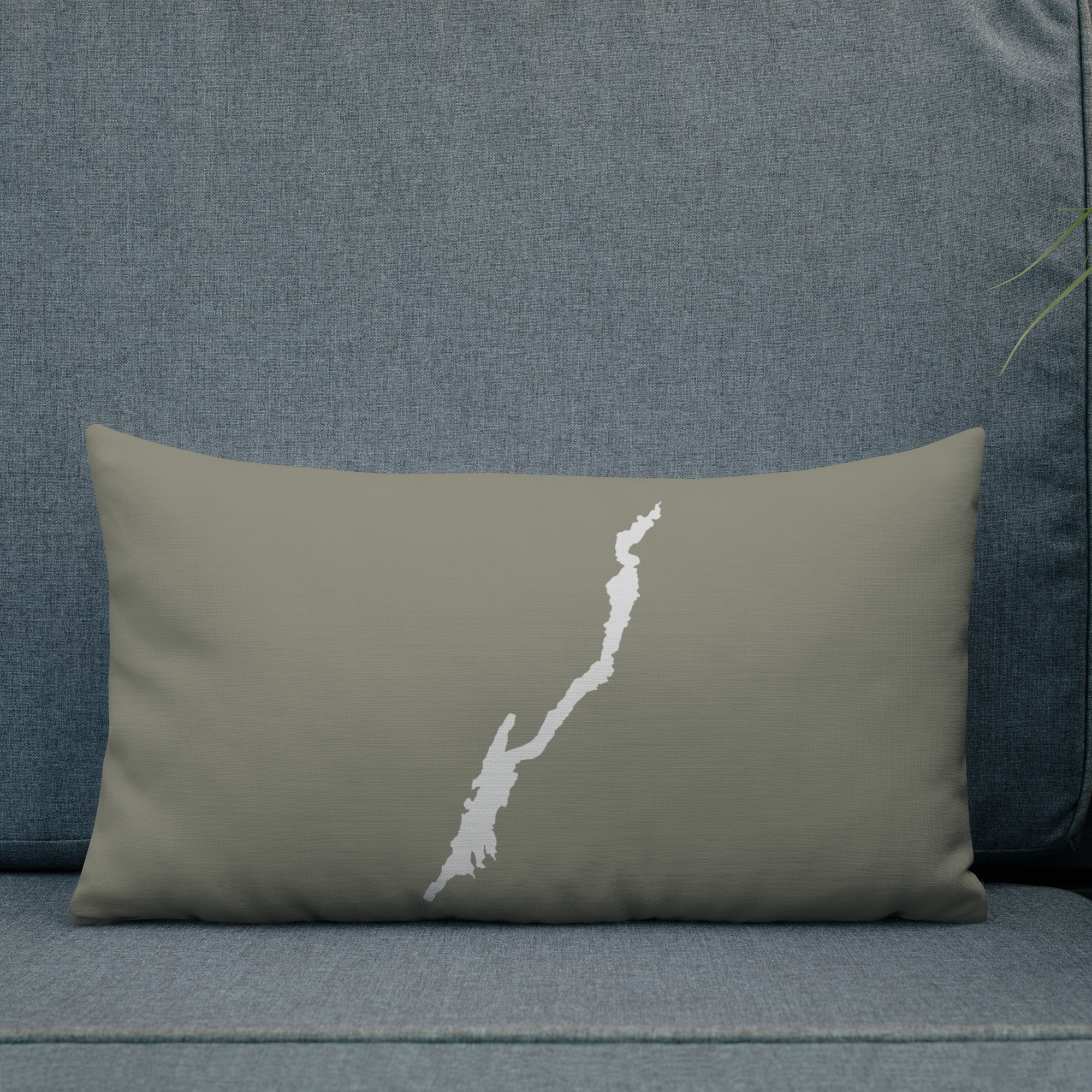 Sage Green Lake George Throw Pillow in Various Sizes