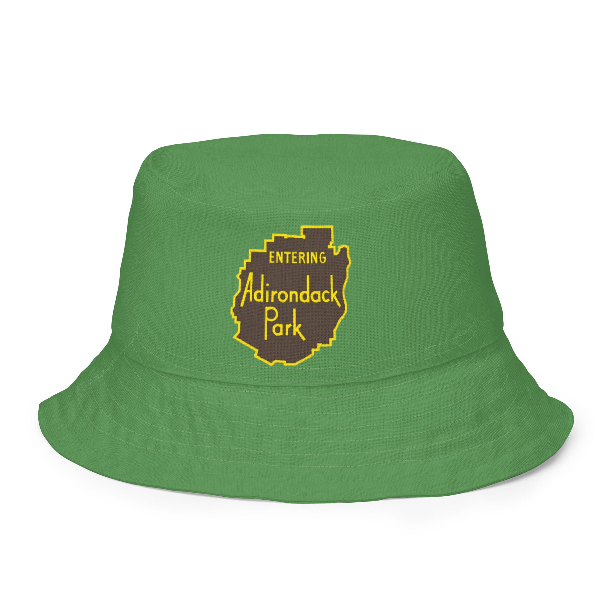 Adirondack Park Bucket Hat - Reversible Vintage Sign Design Front View