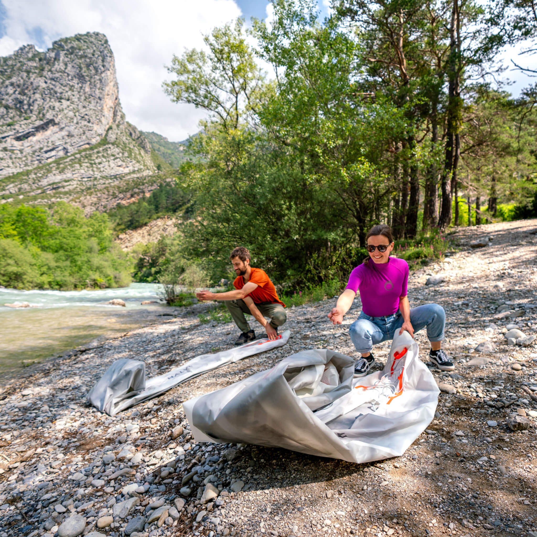 Aqua Marina Halve Ultra-Light 2-Person Packayak — 13', Foldable, Solo or Tandem