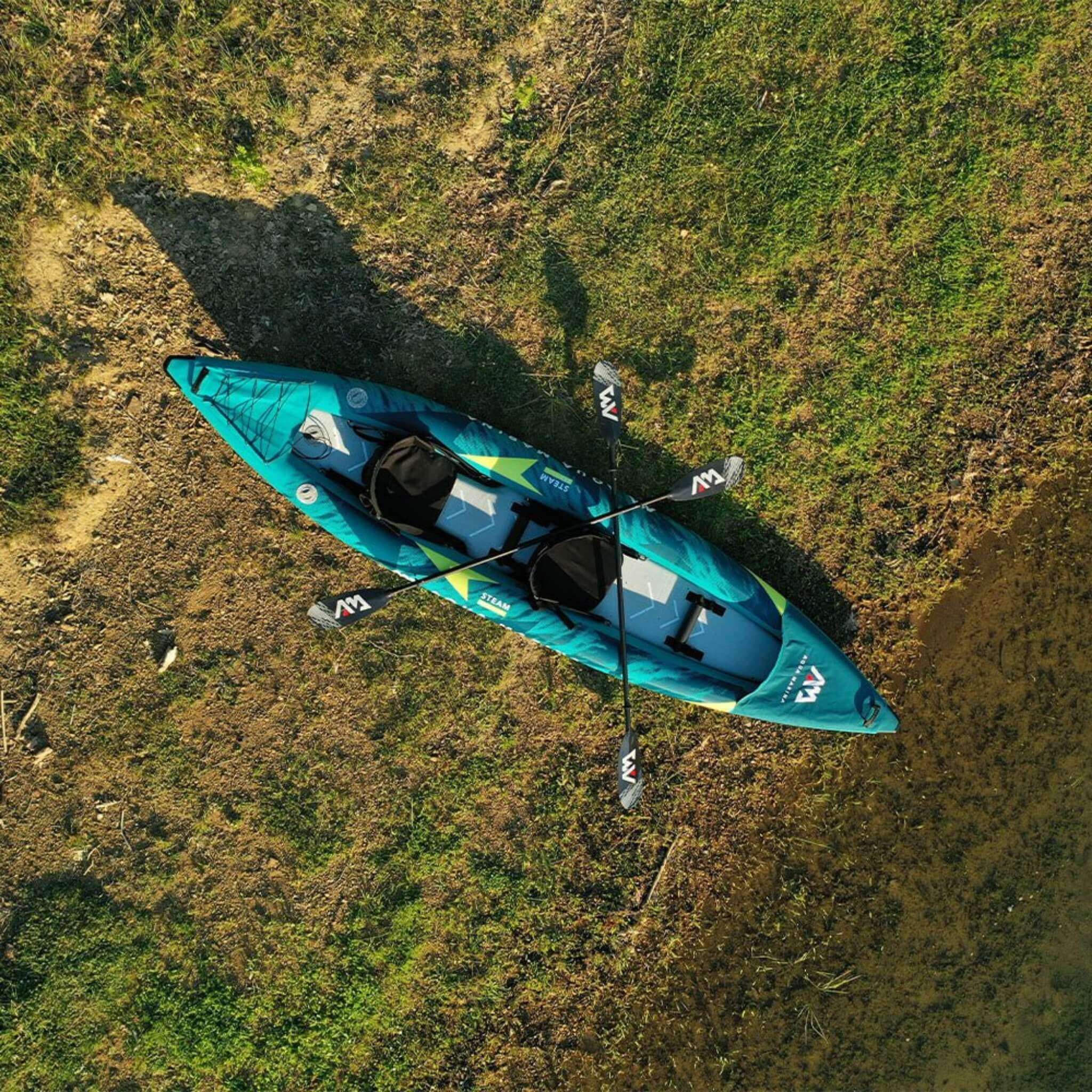 Aqua Marina Steam 412 2-Person Inflatable Kayak — 14', Drop-Stitch Floor, Class III Ready