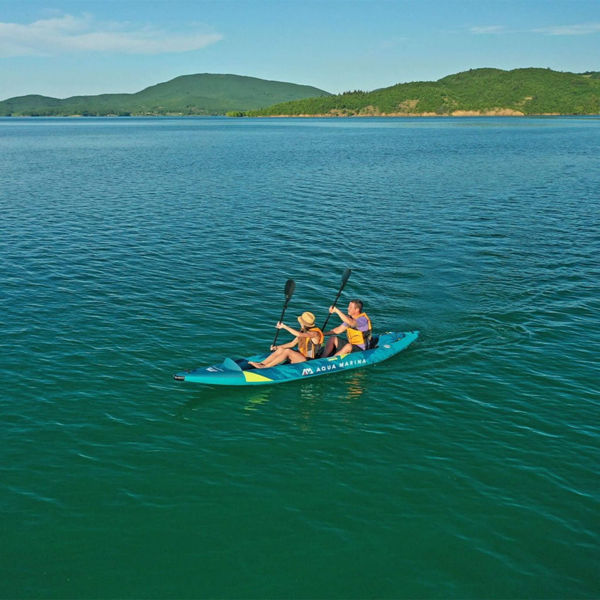 Aqua Marina Steam 412 2-Person Inflatable Kayak — 14', Drop-Stitch Floor, Class III Ready