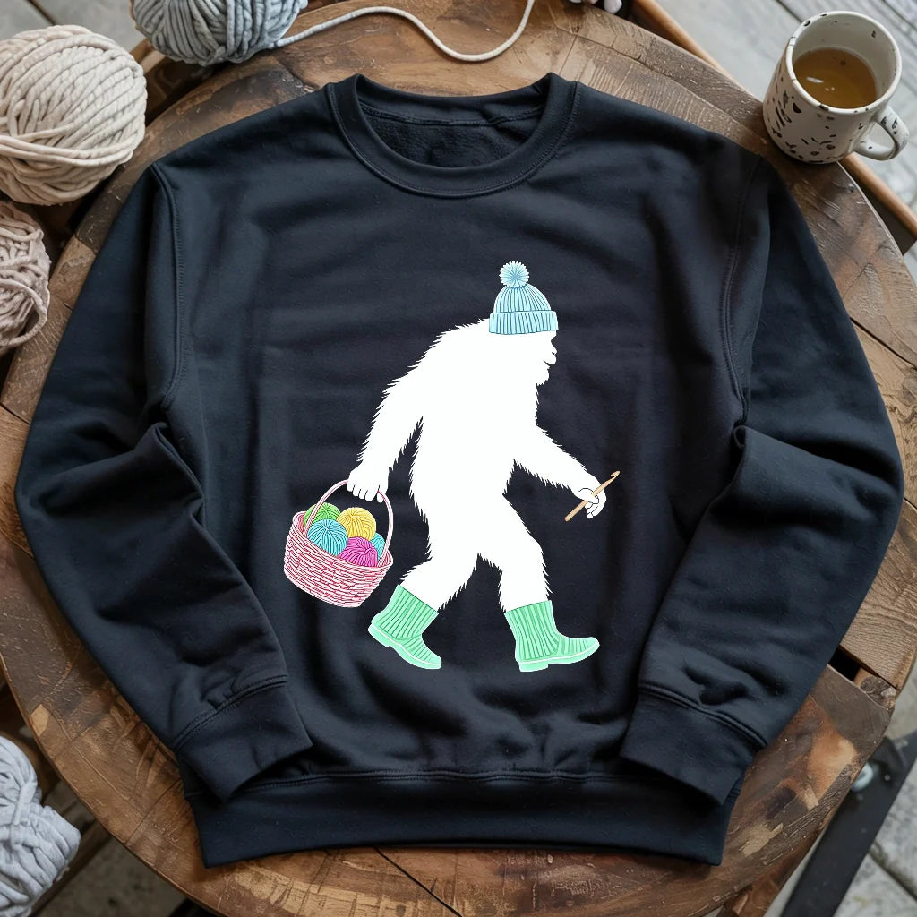 Bigfoot Crafter Sweatshirt | Cozy Yarn Lover Gift
