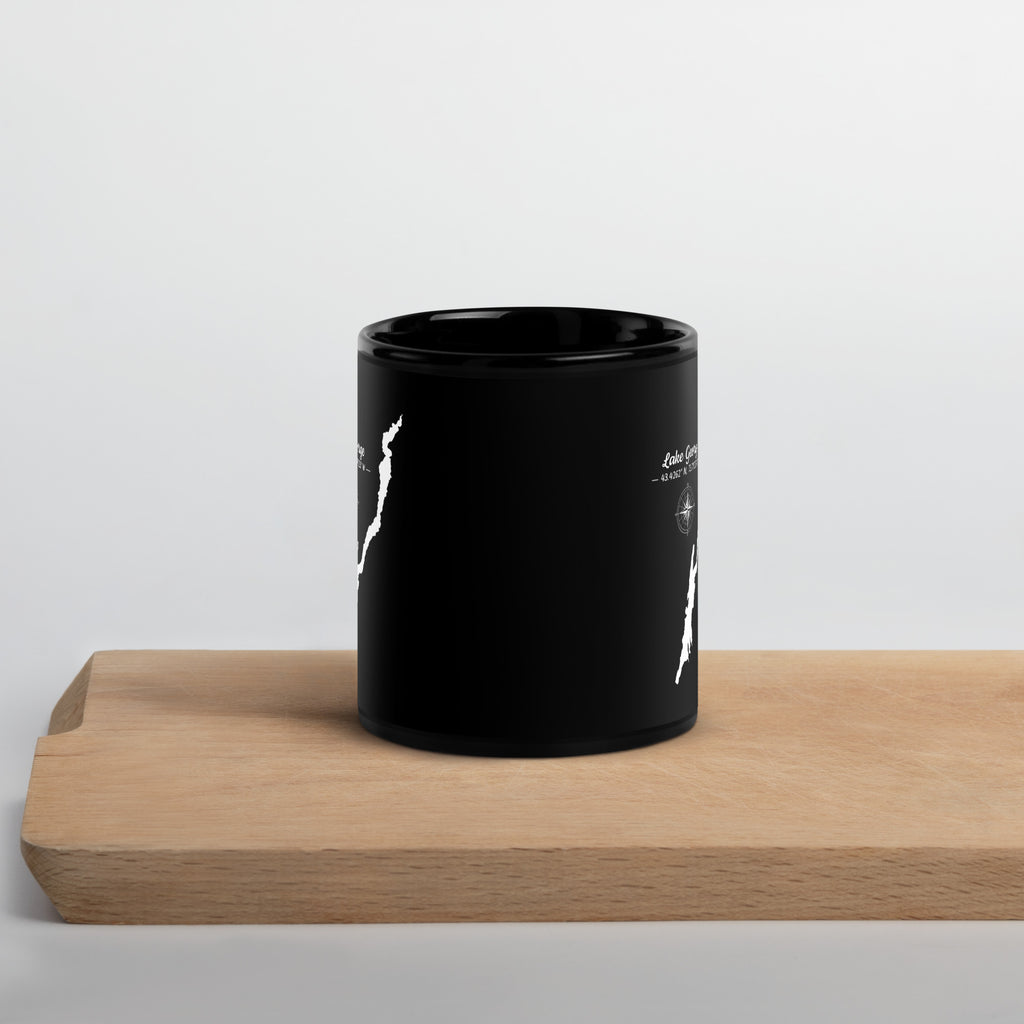Lake George Black Glossy Mug