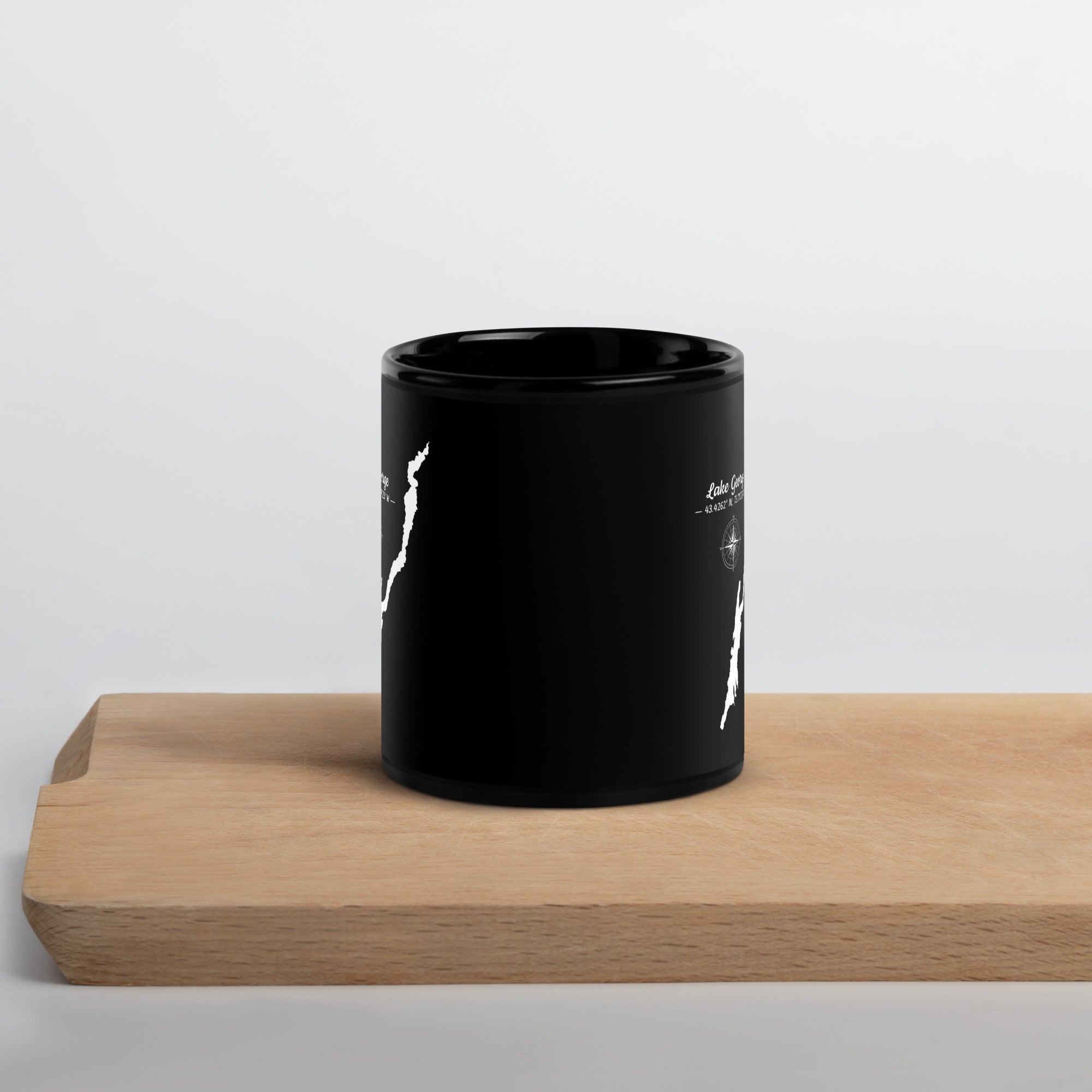 Lake George Black Glossy Mug