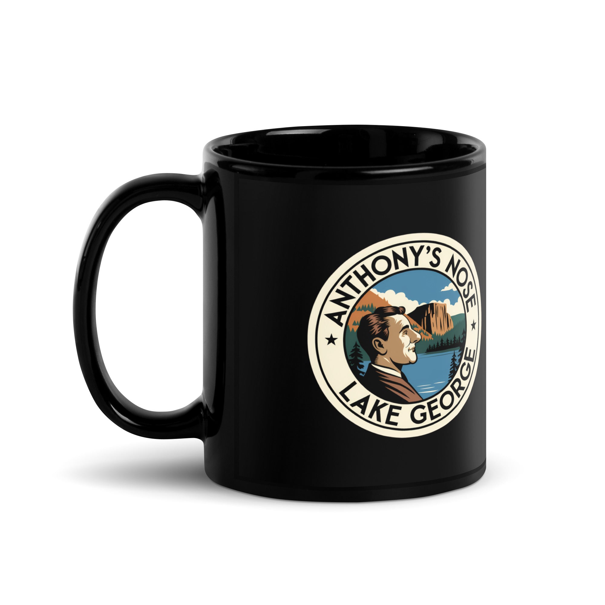 Lake George Coffee Mug Featuring Anthony's Nose (Both Of Them)