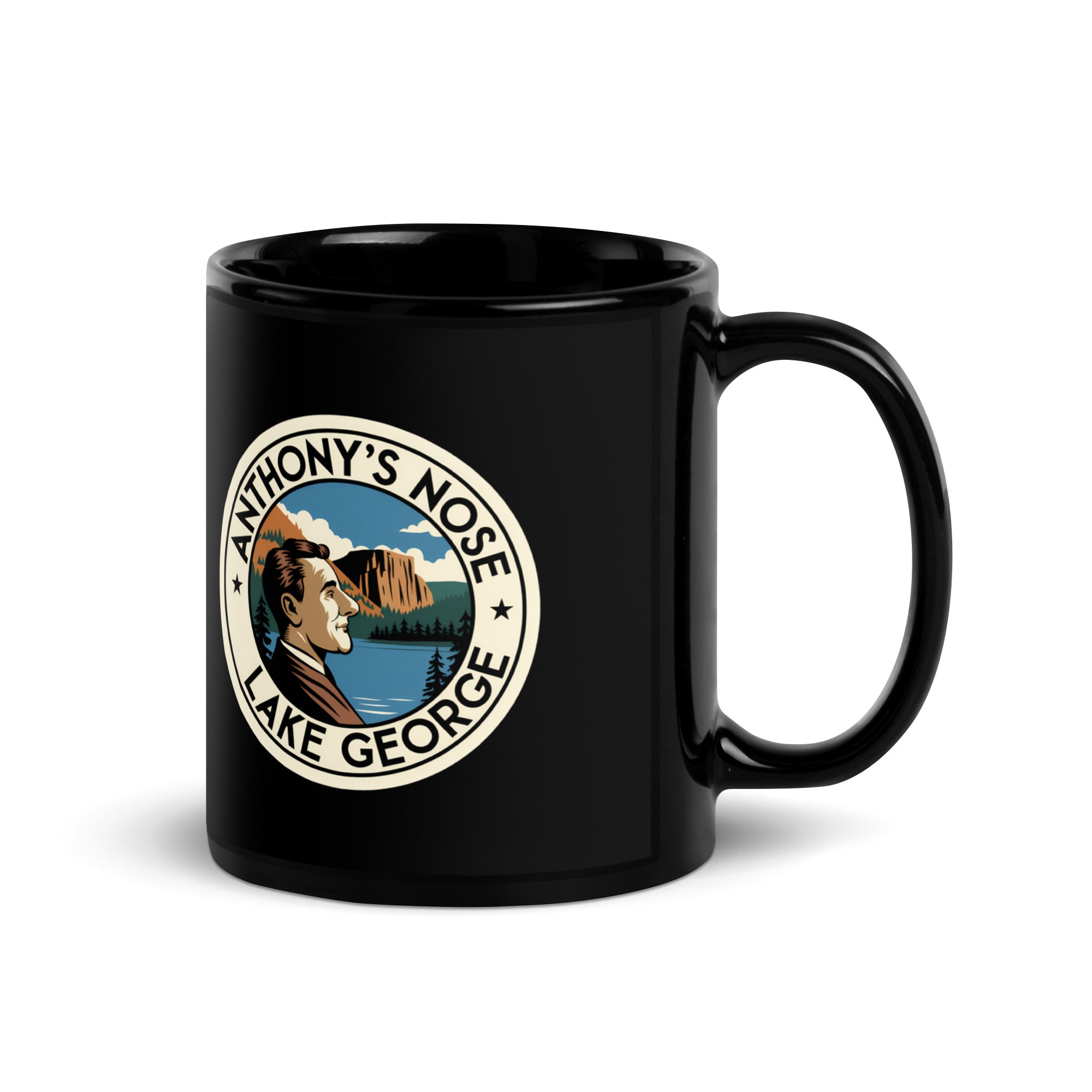 Lake George Coffee Mug Featuring Anthony's Nose (Both Of Them)