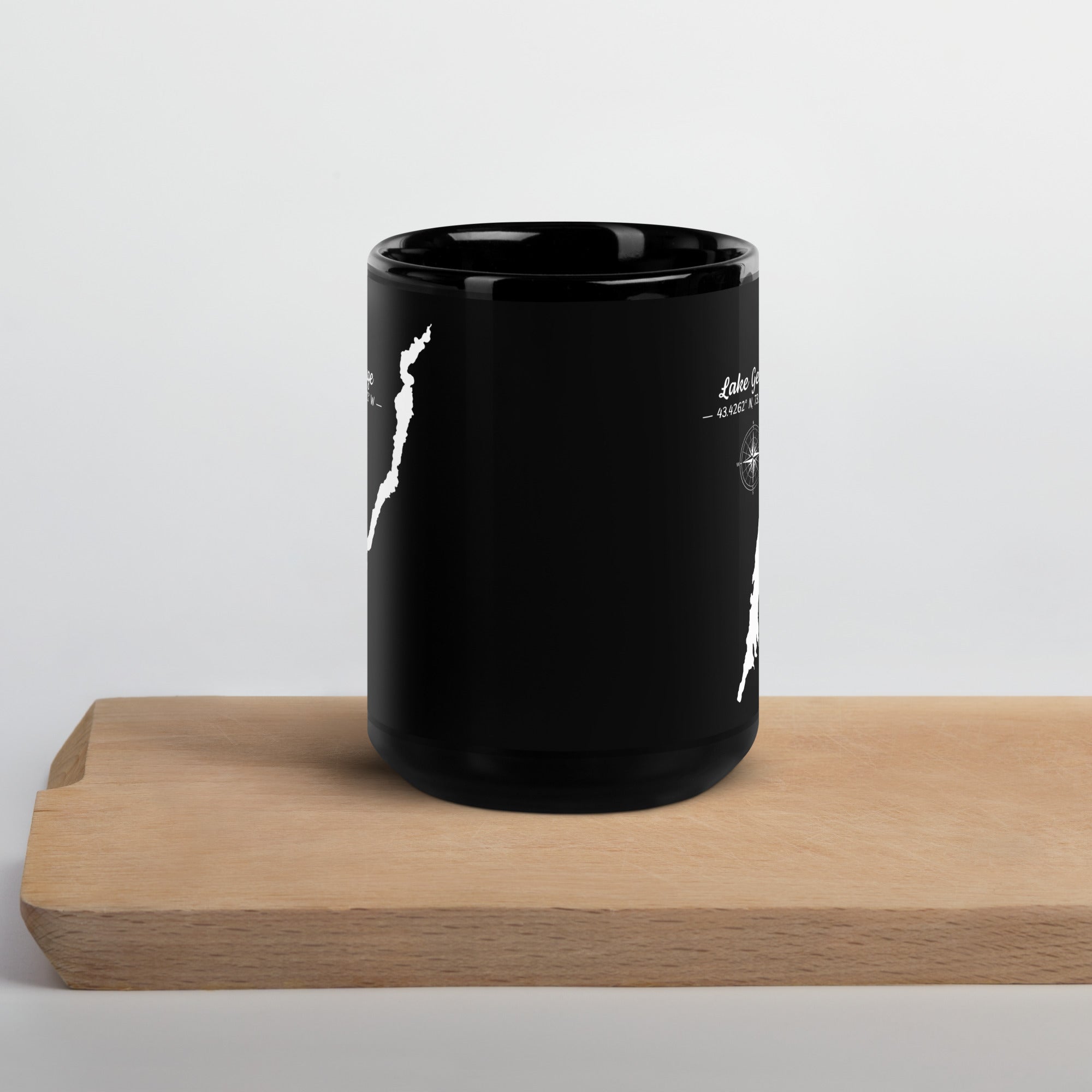 Lake George Black Glossy Mug