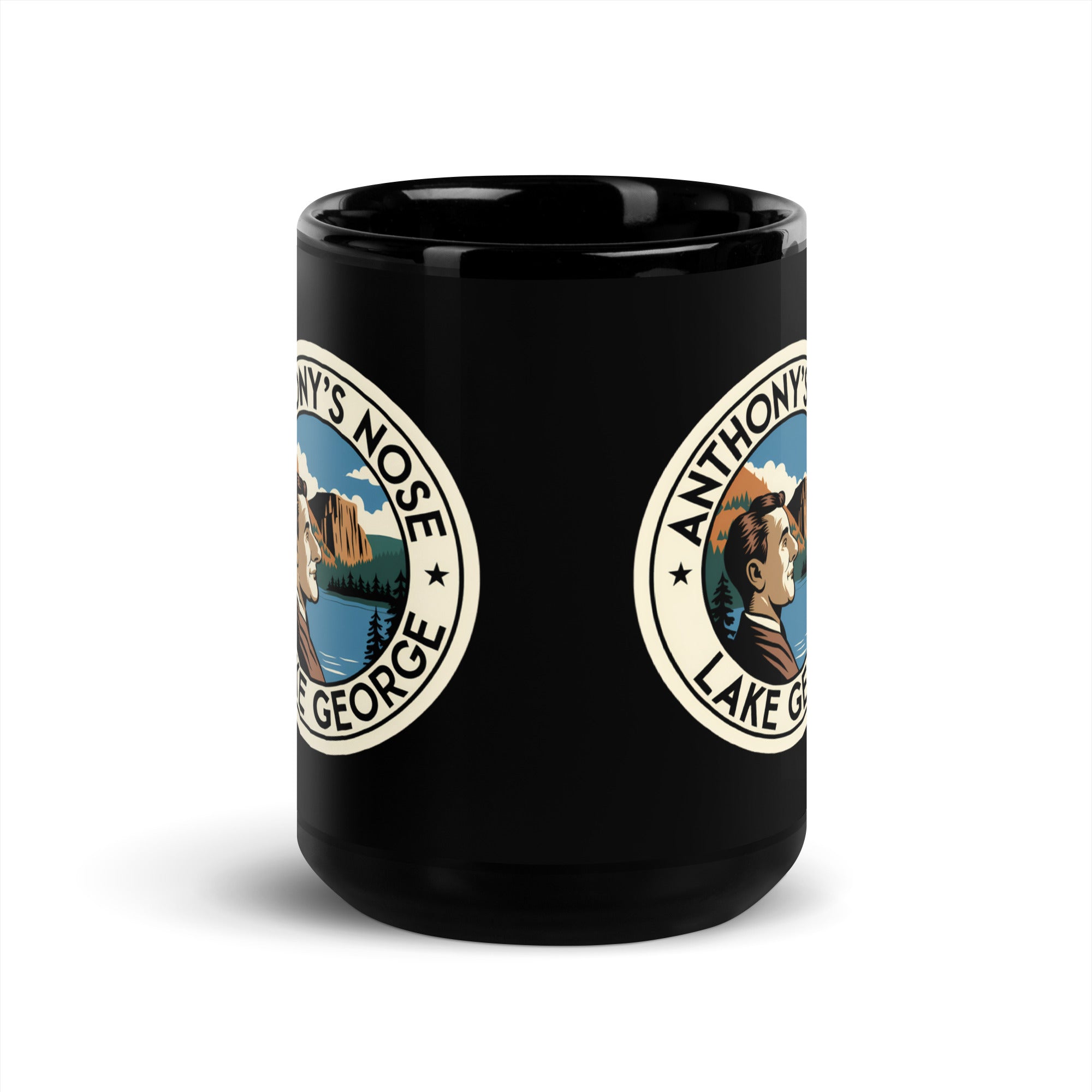 Lake George Coffee Mug Featuring Anthony's Nose (Both Of Them)