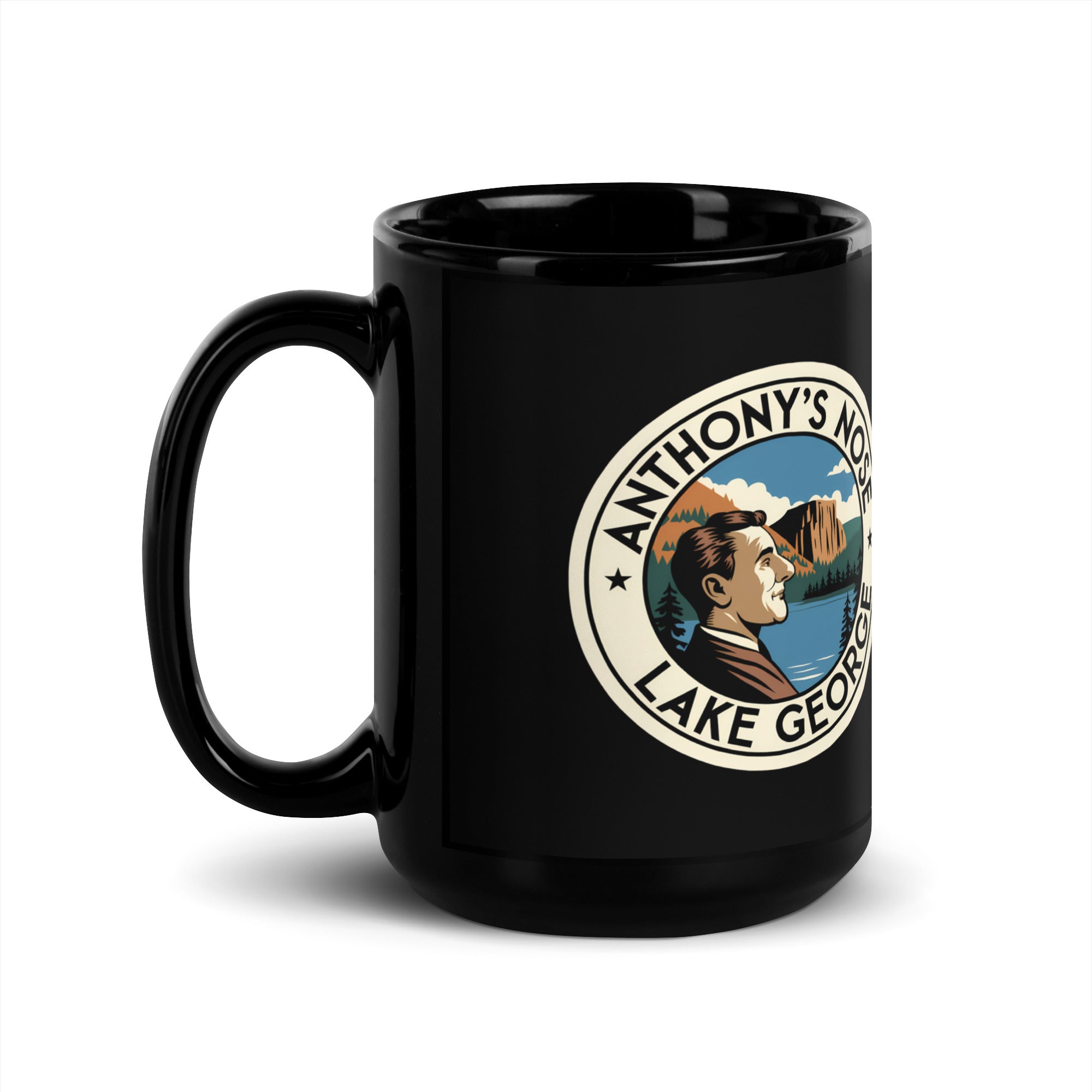 Lake George Coffee Mug Featuring Anthony's Nose (Both Of Them)