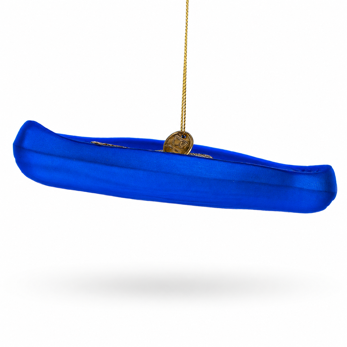 Blue Canoe Handcrafted Glass Christmas Ornament