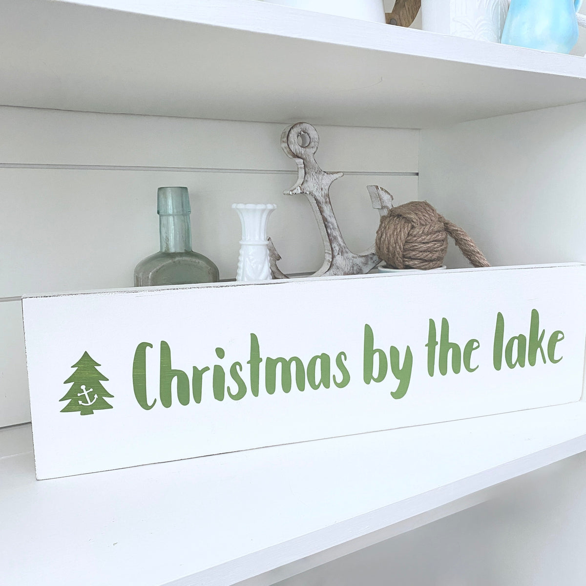 Christmas By The Lake Wood Sign