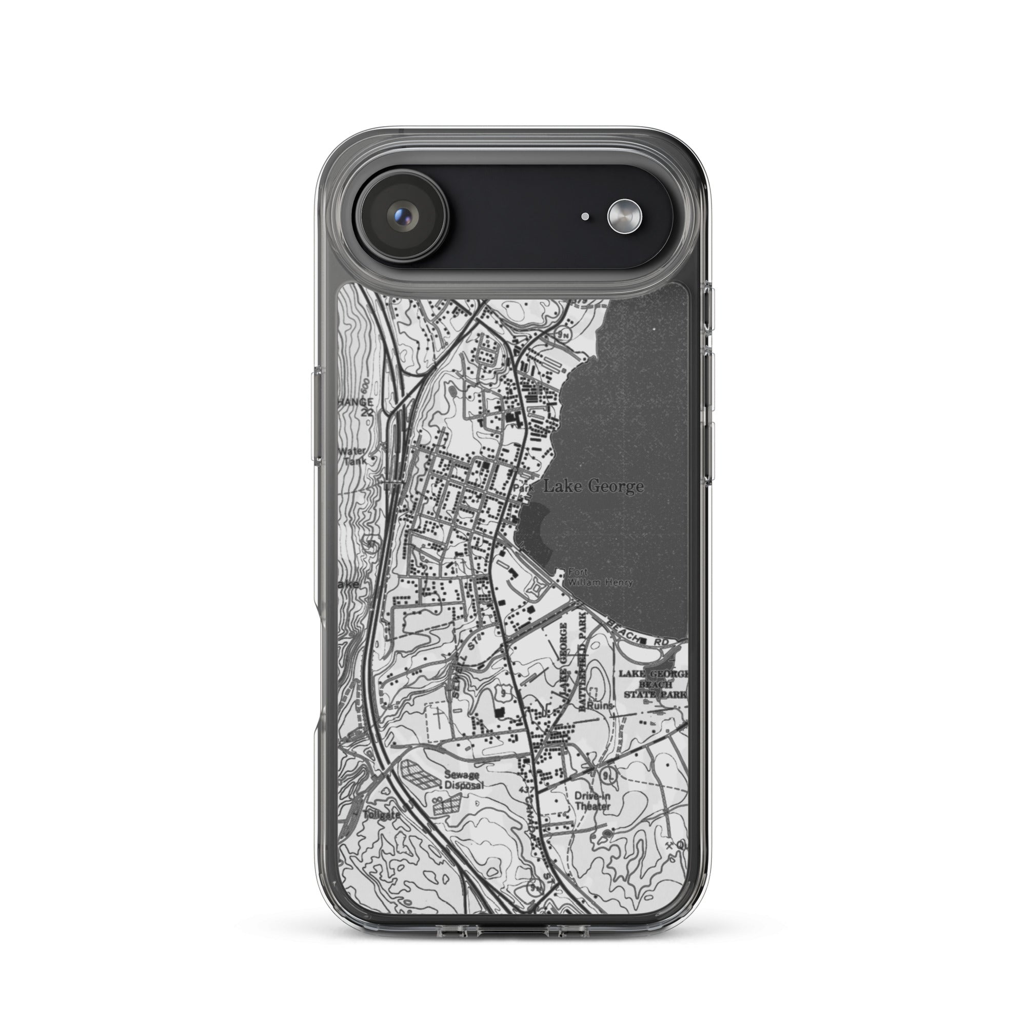 Lake George Village Map Clear iPhone 17 Air Case