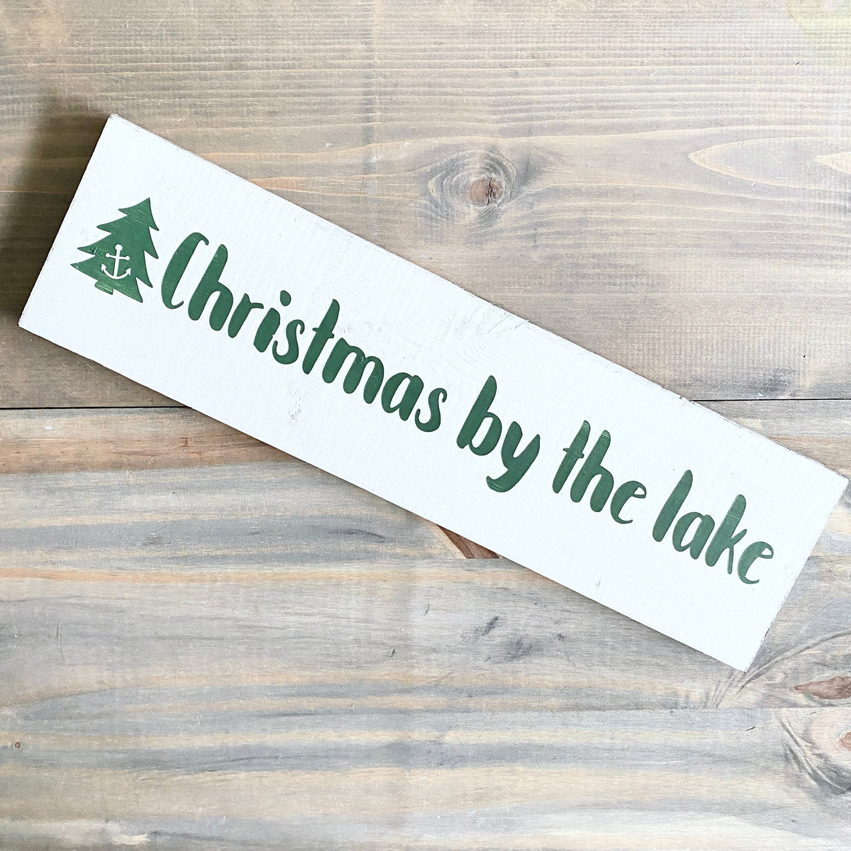 Christmas By The Lake Wood Sign