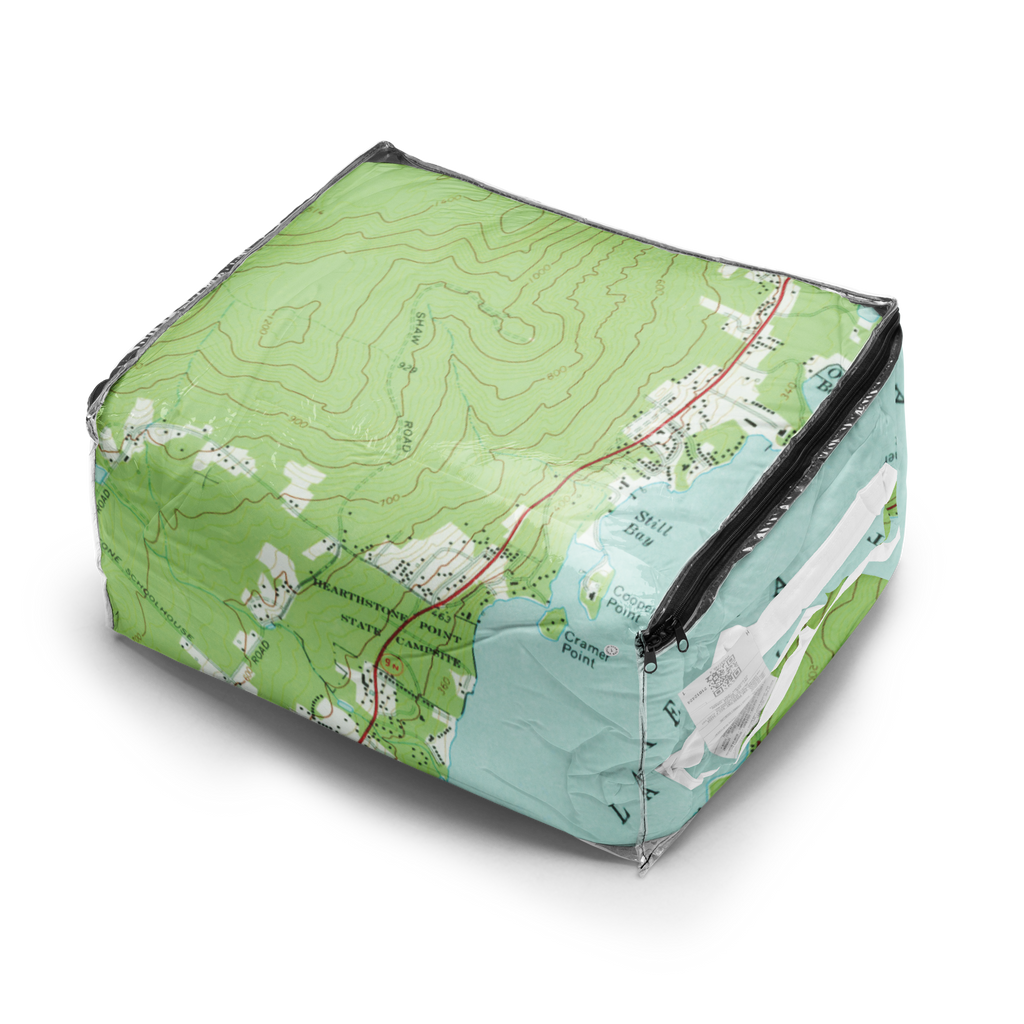 Lake George Vintage Topographical Map Comforter