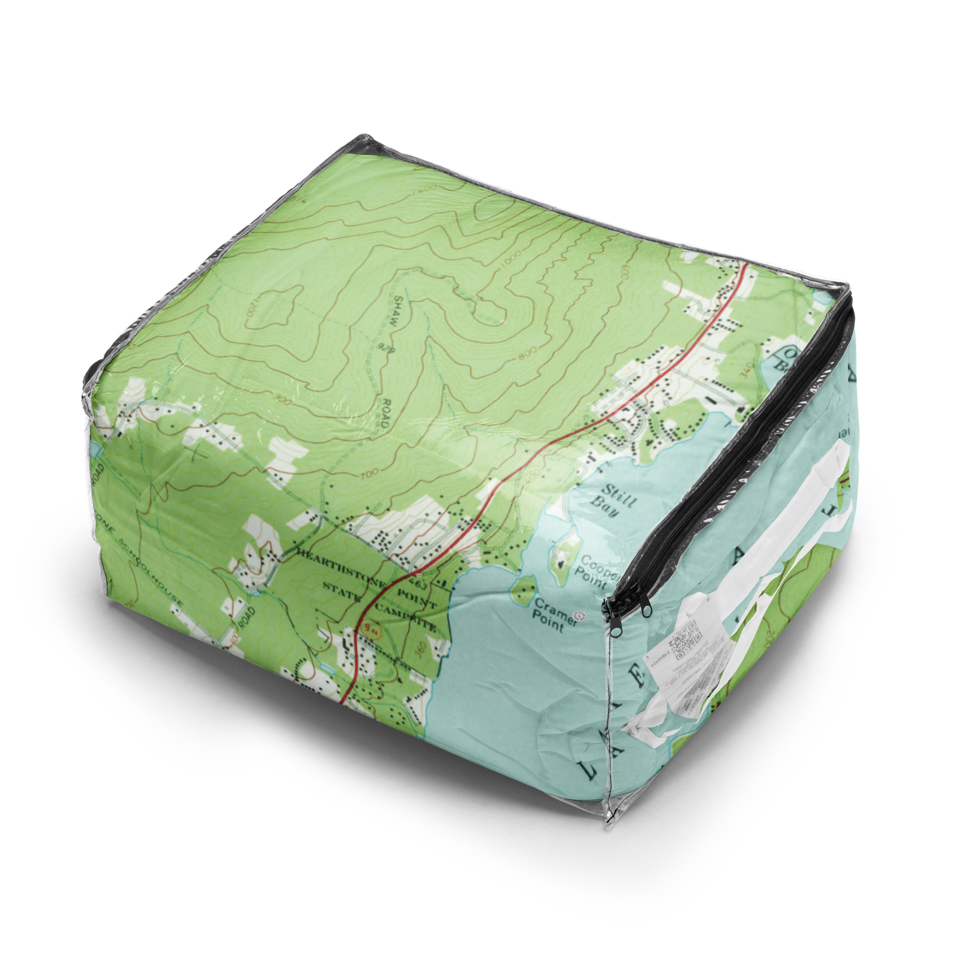 Lake George Vintage Topographical Map Comforter