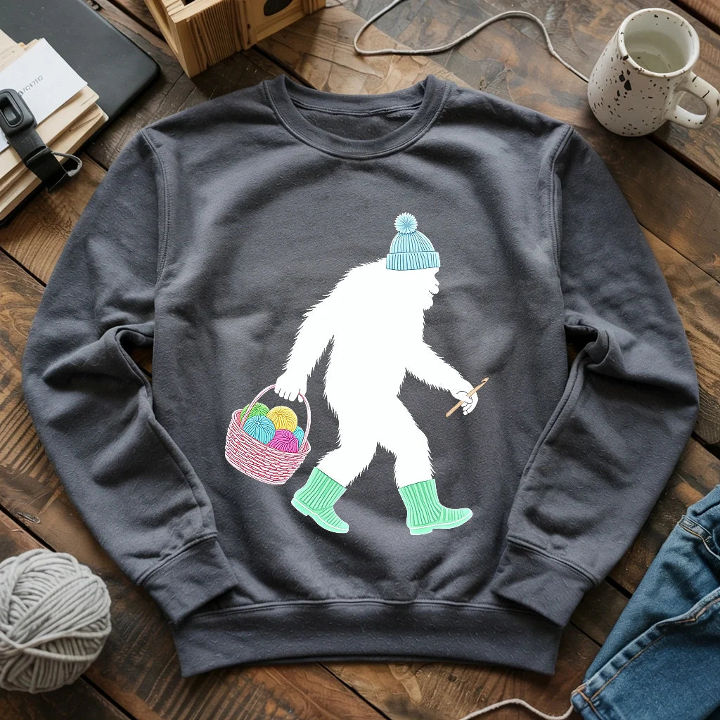 Bigfoot Crafter Sweatshirt | Cozy Yarn Lover Gift