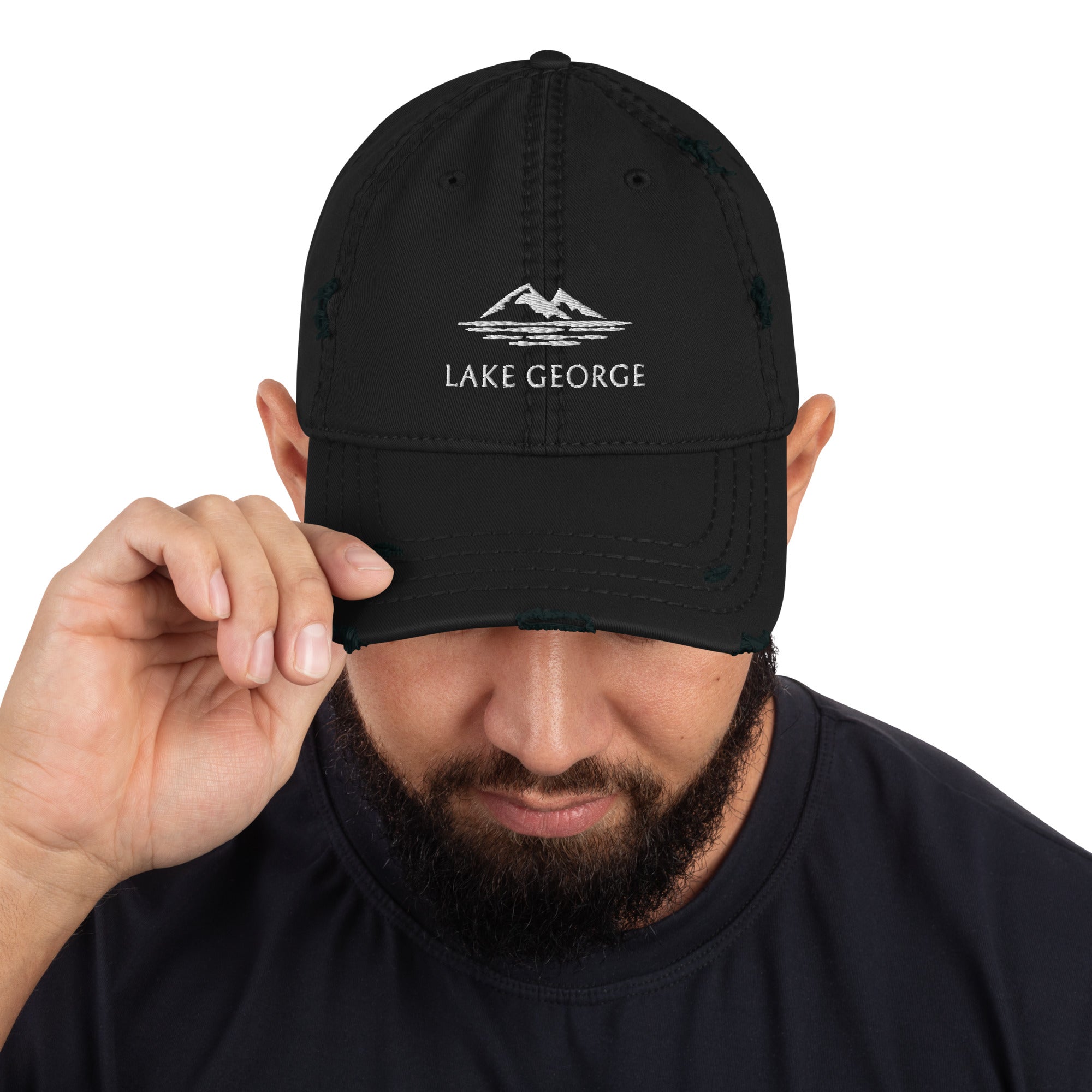 Lake George Distressed Hat