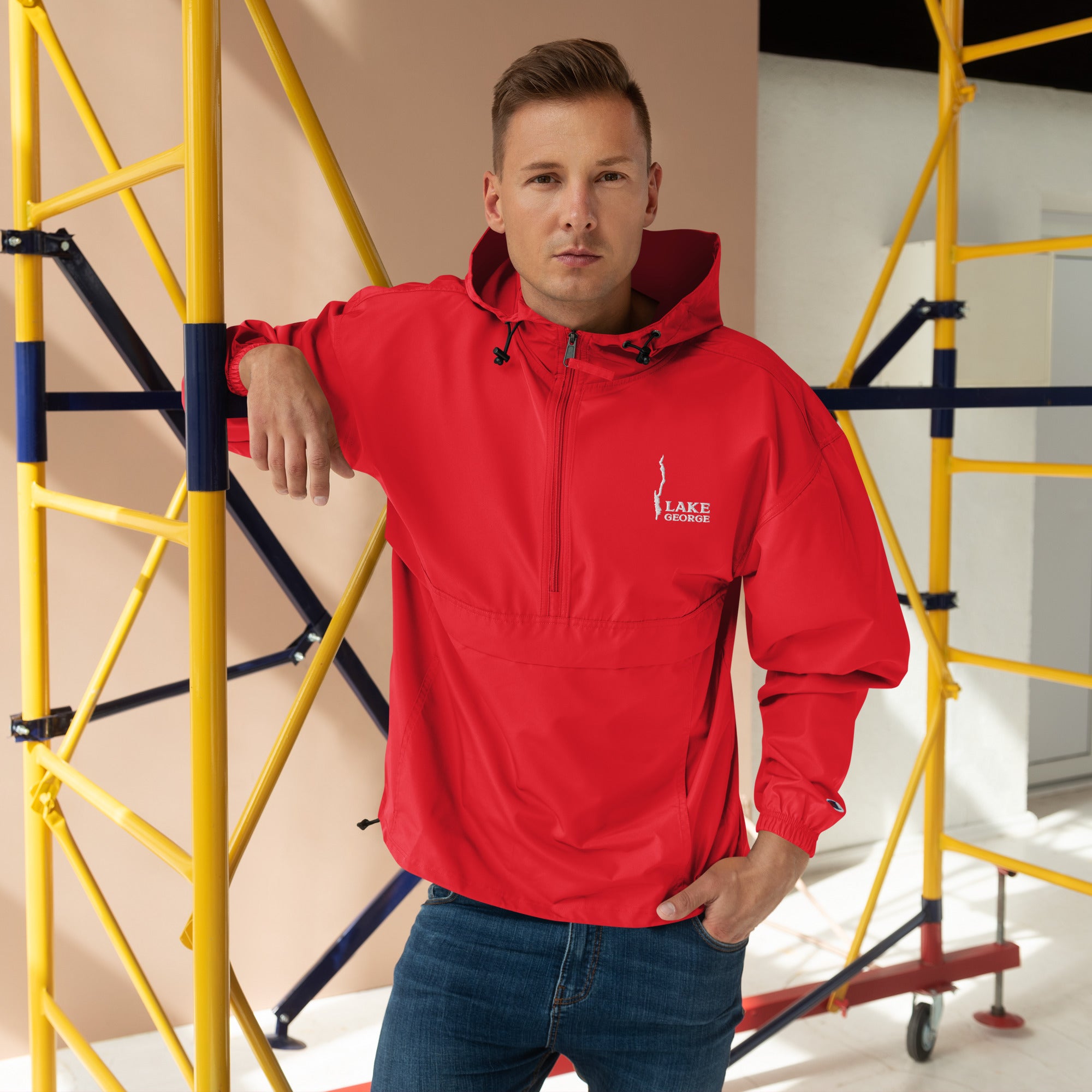 Lake George Embroidered Windbreaker By Champion