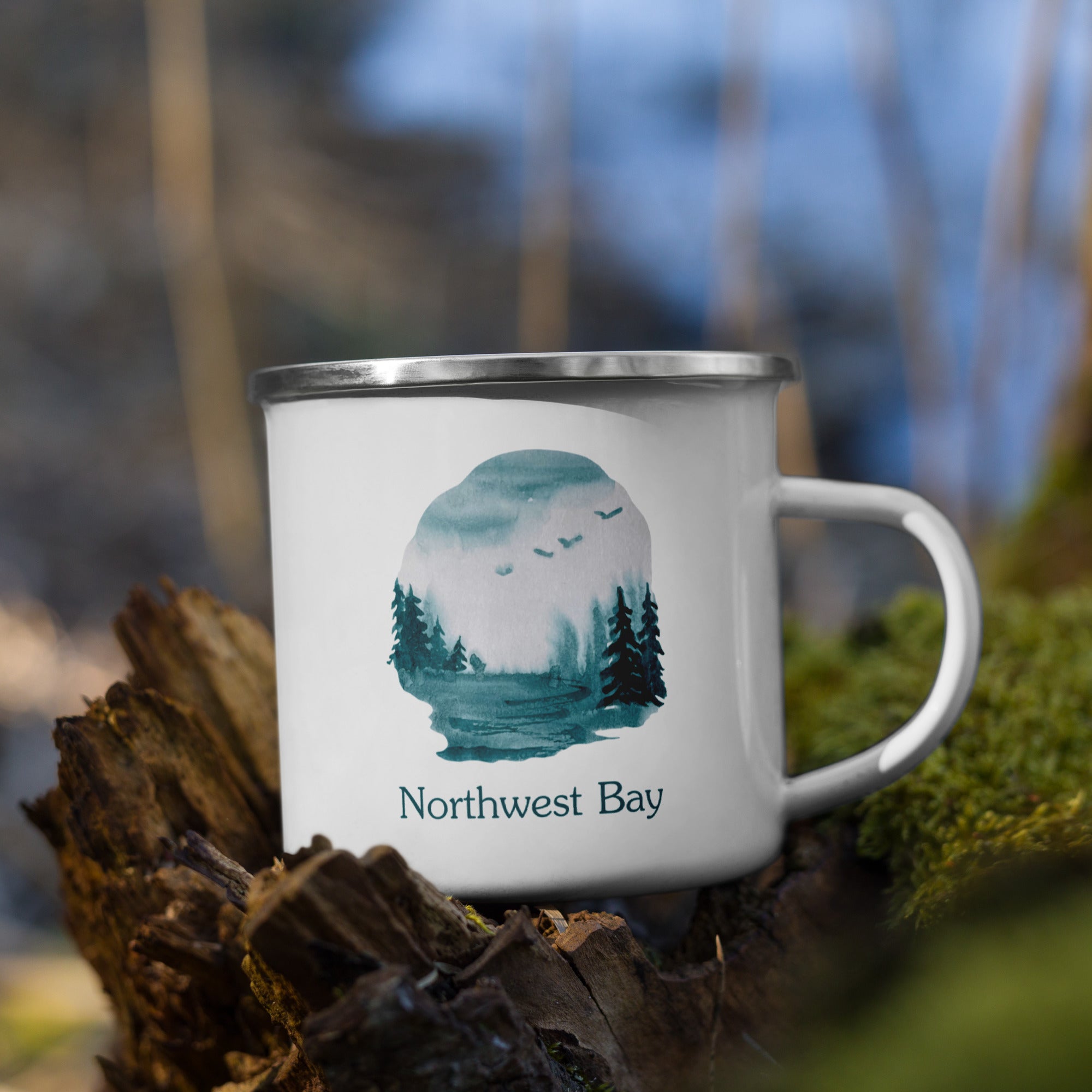 Northwest Bay Enamel Camper Mug