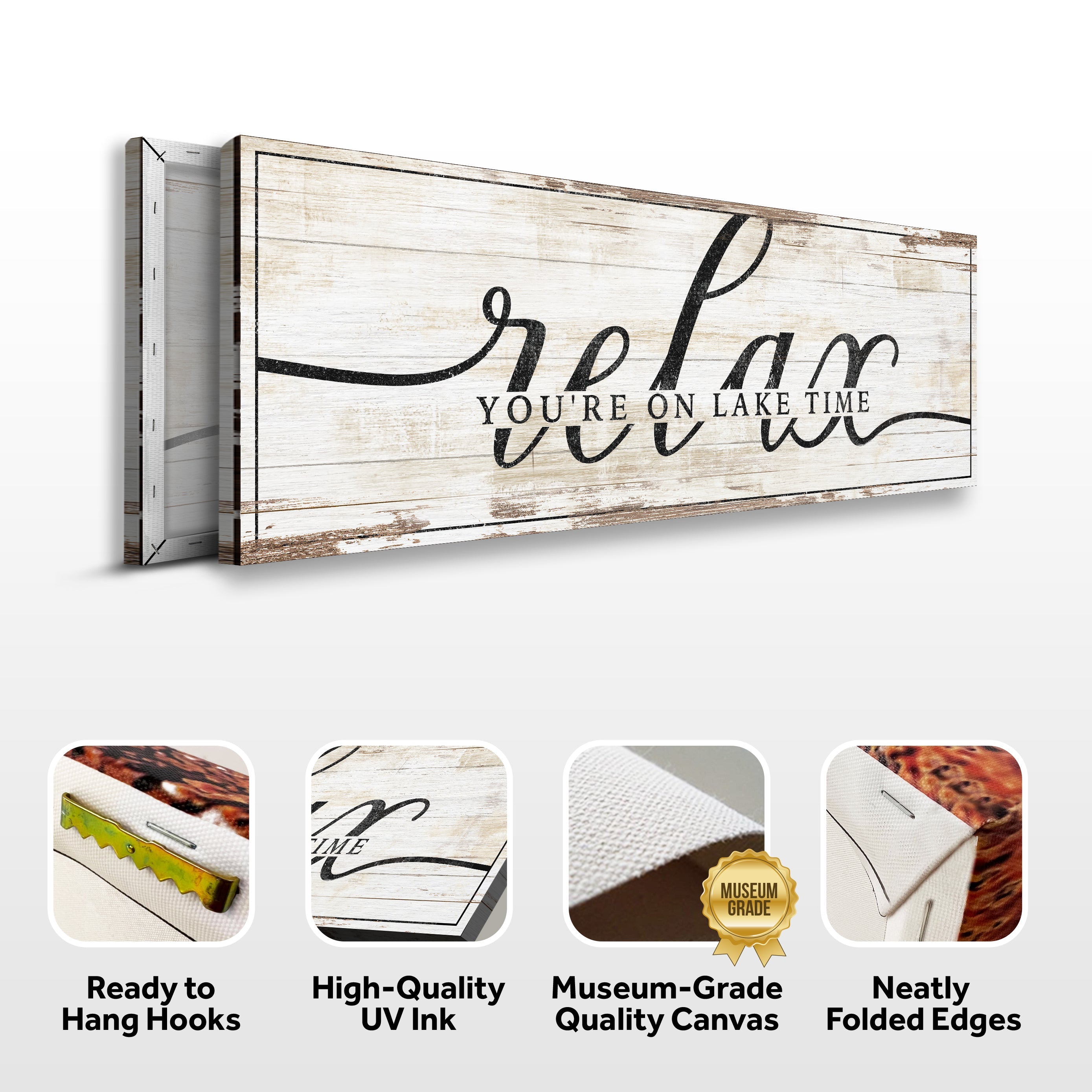 Relax You're on Lake Time Sign