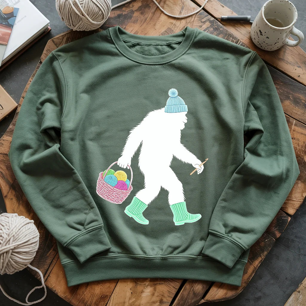 Bigfoot Crafter Sweatshirt | Cozy Yarn Lover Gift