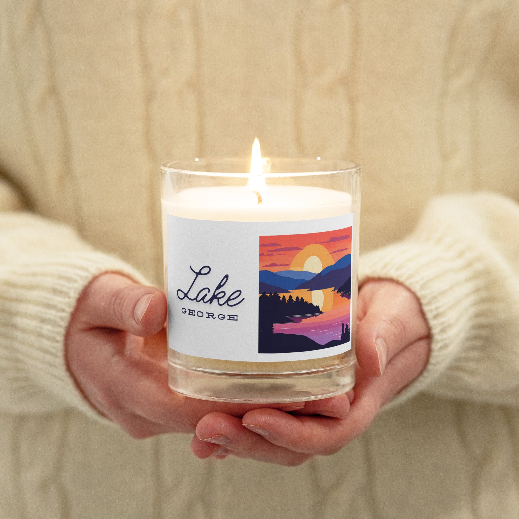Lake George Sunset Candle