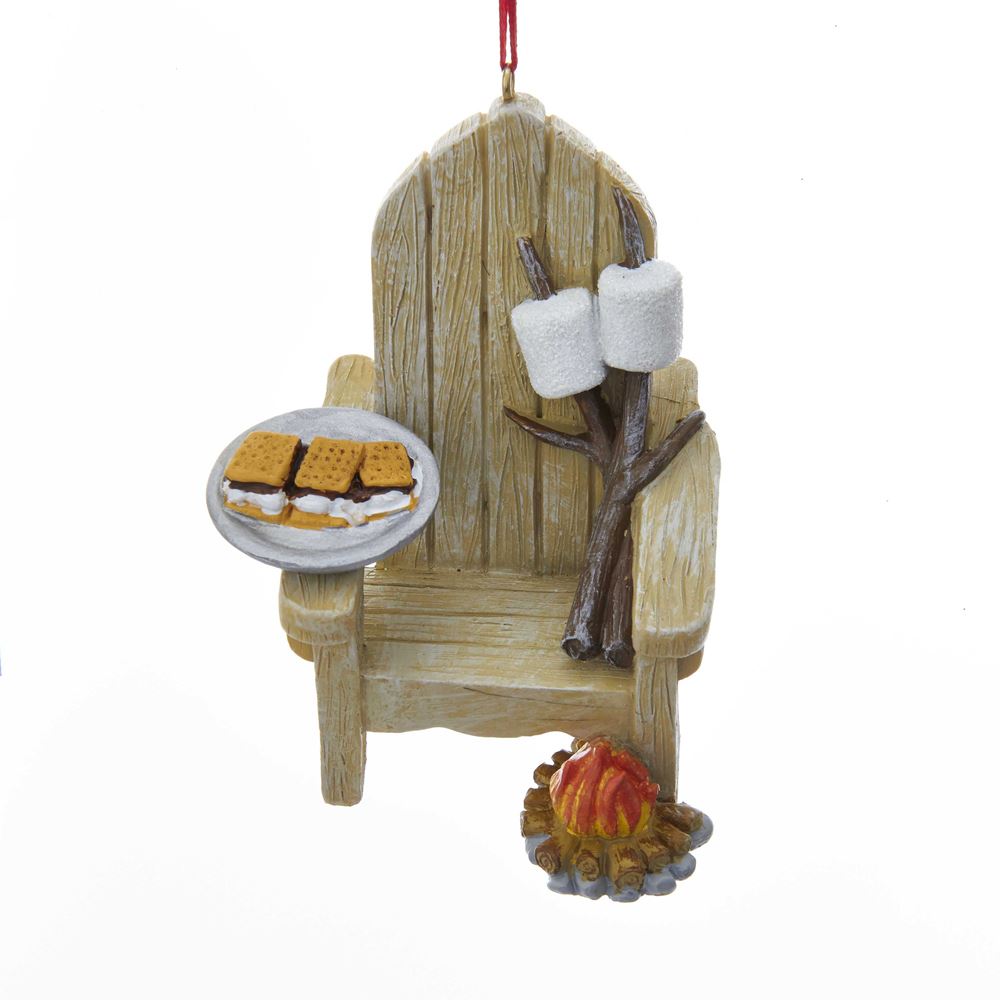 Adirondack Chair & S'mores Christmas Ornament, 3 Inches