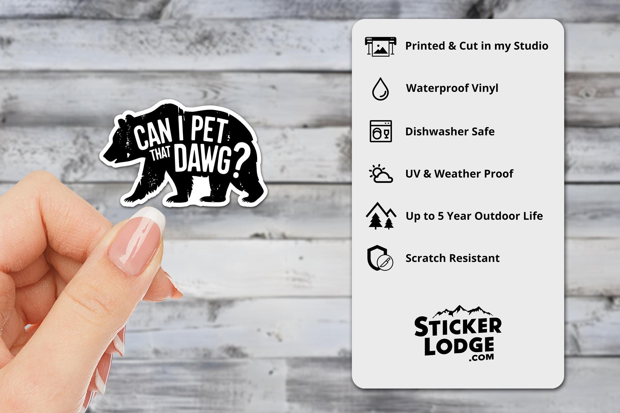 Can I Pet That Dawg Vinyl Sticker