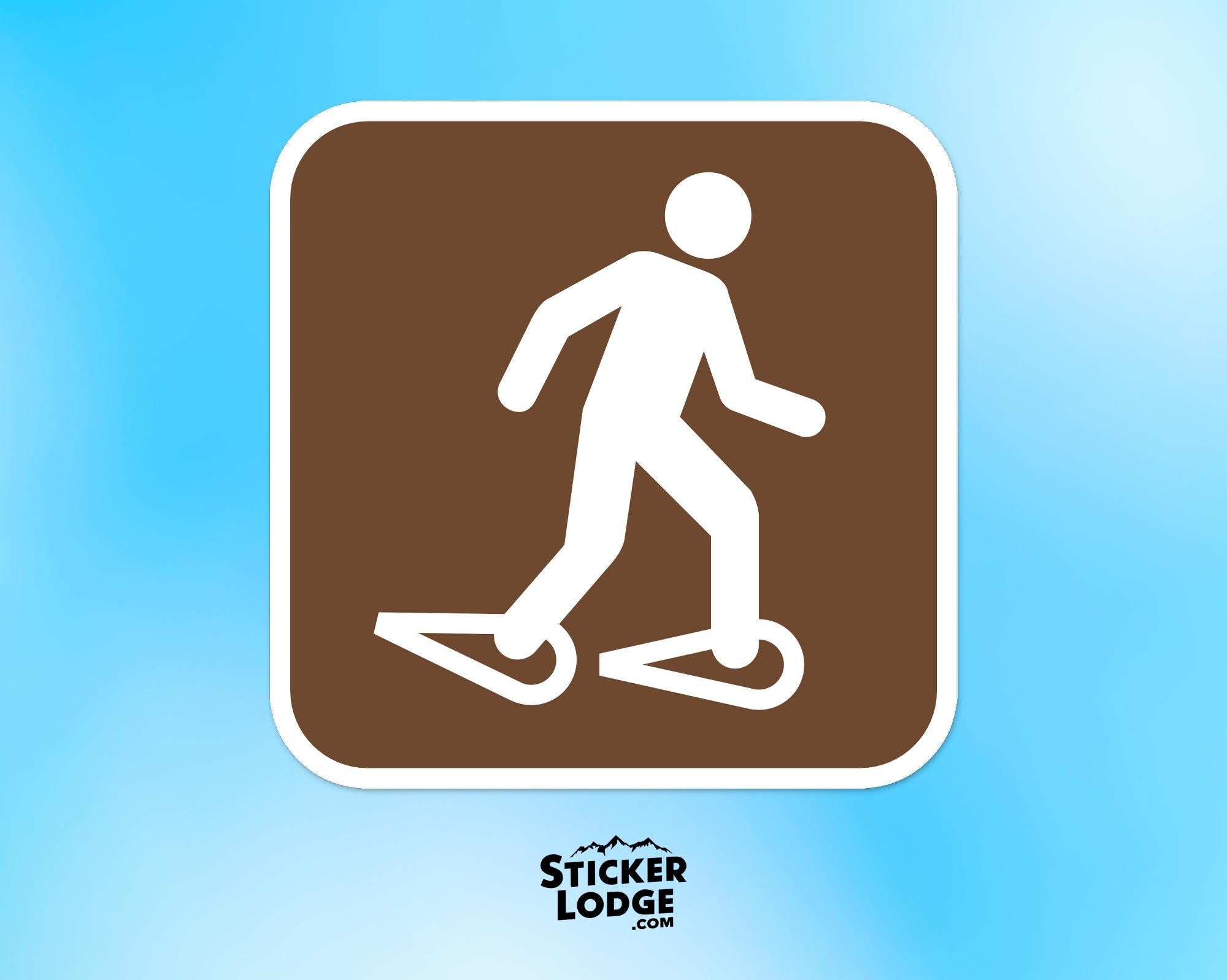 Snowshoeing National Park Symbol Vinyl Sticker | Adirondack Gift