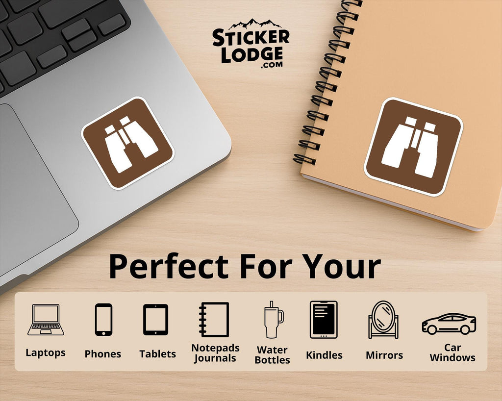 Birding National Park Symbol Vinyl Sticker | Adirondack Gift