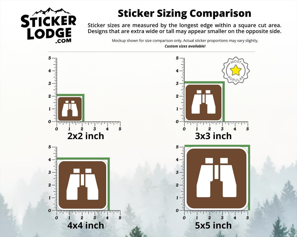 Birding National Park Symbol Vinyl Sticker | Adirondack Gift