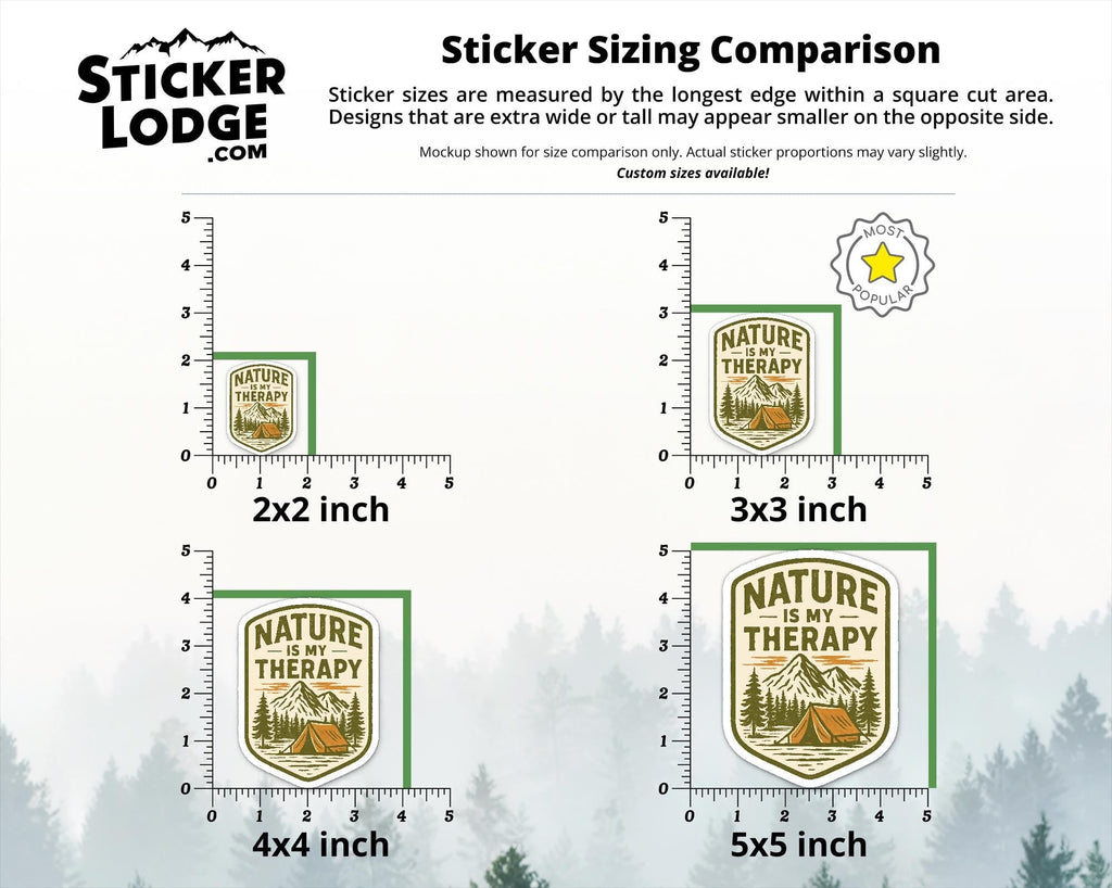 Nature Is My Therapy Vinyl Sticker
