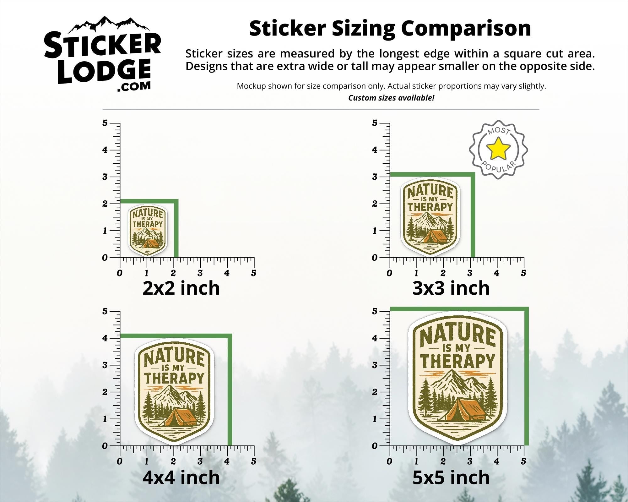 Nature Is My Therapy Vinyl Sticker
